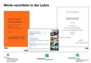 Werte vermitteln in der Lehre 1985 1992 1991 