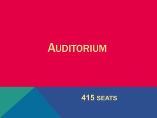 AUDITORIUM
415 SEATS
 