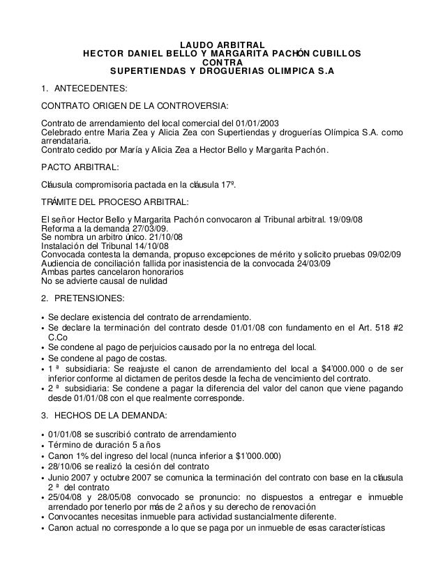 Laudo Arbitral Laudo Arbitral