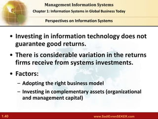 Laudon MIS13 ch01: Information Systems in Global Business Today. | PPT