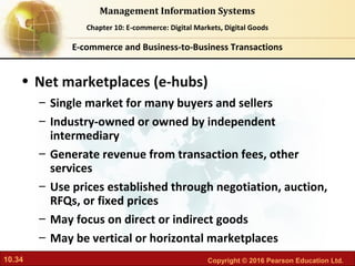 Net Marketplace Example MIS-CH10: e-Commerce: Digital Markets, Digital Goods | PPT