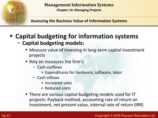 Example Inforation System Budget MIS-CH14: Managing Projects | PPT