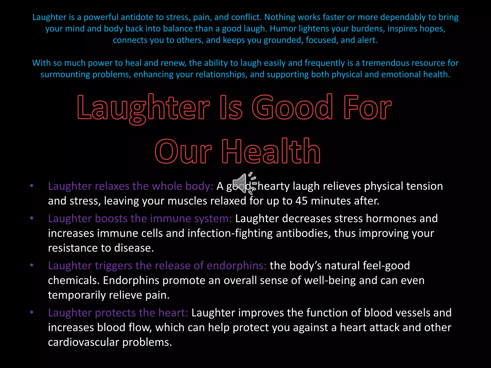 Laughter is the best medicine;) PPTX