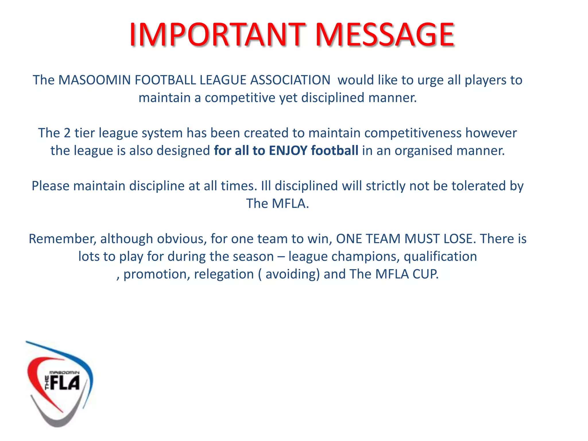  Ball Must be kept below head height – tallest player on the pitch.