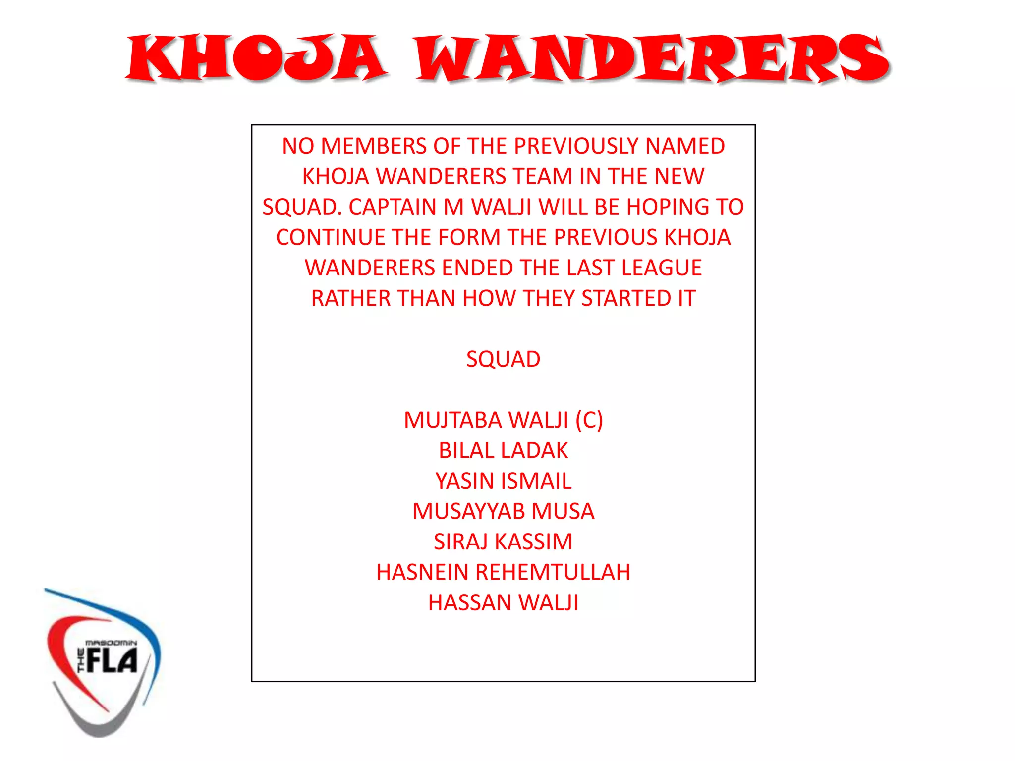 THE MASOOMIN METROThe MASOOMIN METRO is the OFFICIAL e-paper of the Masoomin Football League/s. Published weekly readers will find the Latest News and press releases by the MFLA board, along with a review of the last round of fixtures and a look ahead to upcoming fixtures. The Weekly MASOOMIN METRO will also includes ‘ALI D’s TEAM OF THE WEEK’ for both the Premier league and ChampionshipIf you would like to write for The MASOOMIN METRO or join the editorial or media team please contact The MFLA @ masoominfla@gmail.com