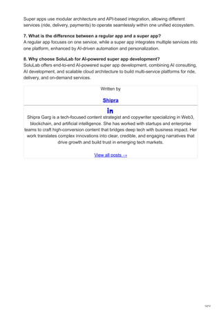 Building AI-Powered Super Apps for Ride, Delivery & Services | PDF
