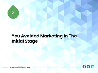 You Avoided Marketing In The
Initial Stage
2
 