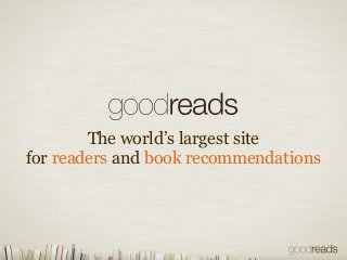 Goodreads Takes Book Discovery Around the Globe (Otis Chandler at Publishers Launch Frankfurt 2013)