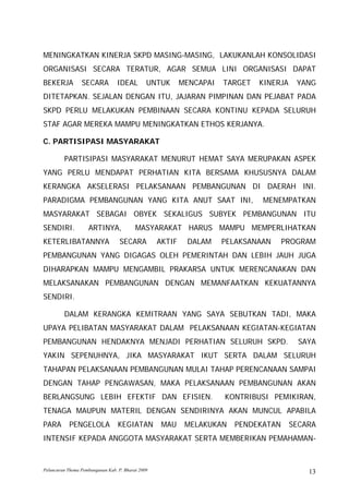 Launching Thema Pembangunan 2009 I