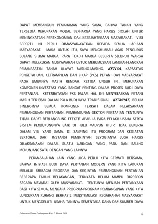 Launching Thema Pembangunan 2009 I