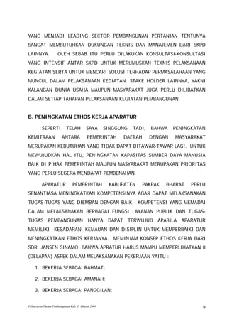 Launching Thema Pembangunan 2009 I