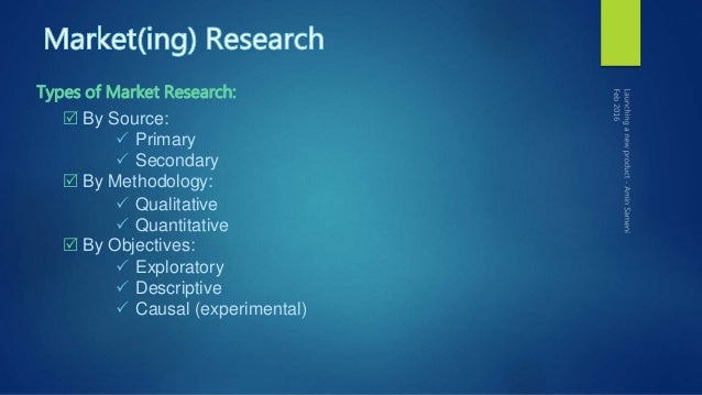 launching a new product in a distribution company quantitative research design sample