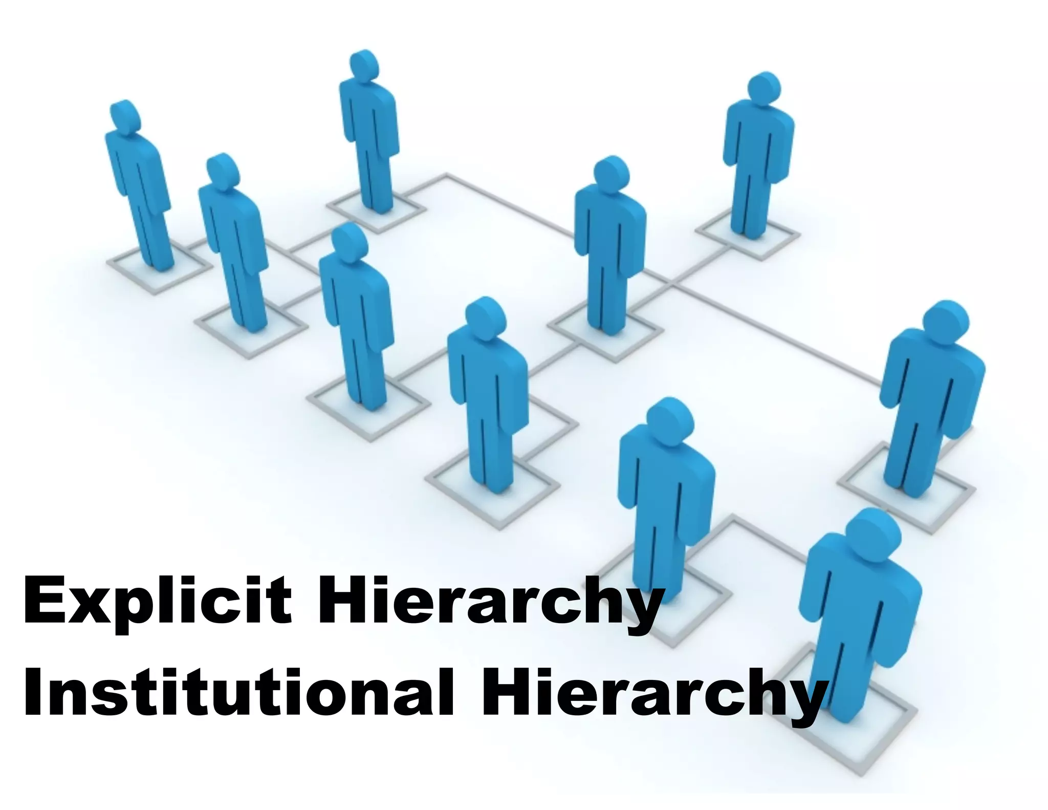 Explicit Hierarchy
Institutional Hierarchy
 