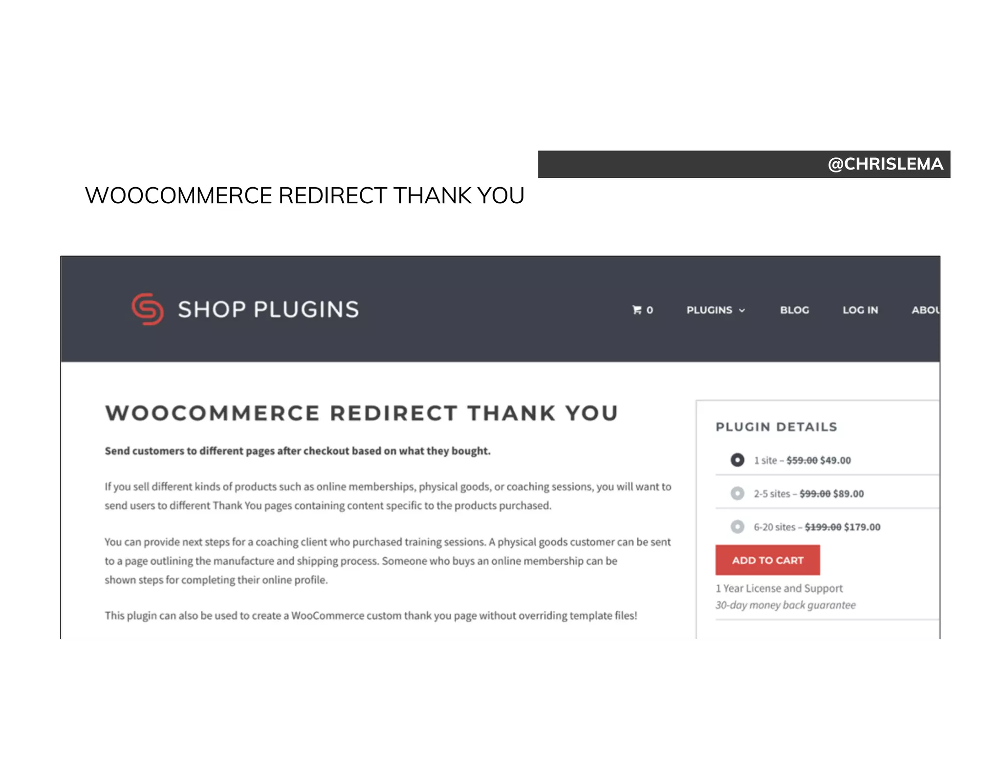 @CHRISLEMA
WOOCOMMERCE REDIRECT THANK YOU
 