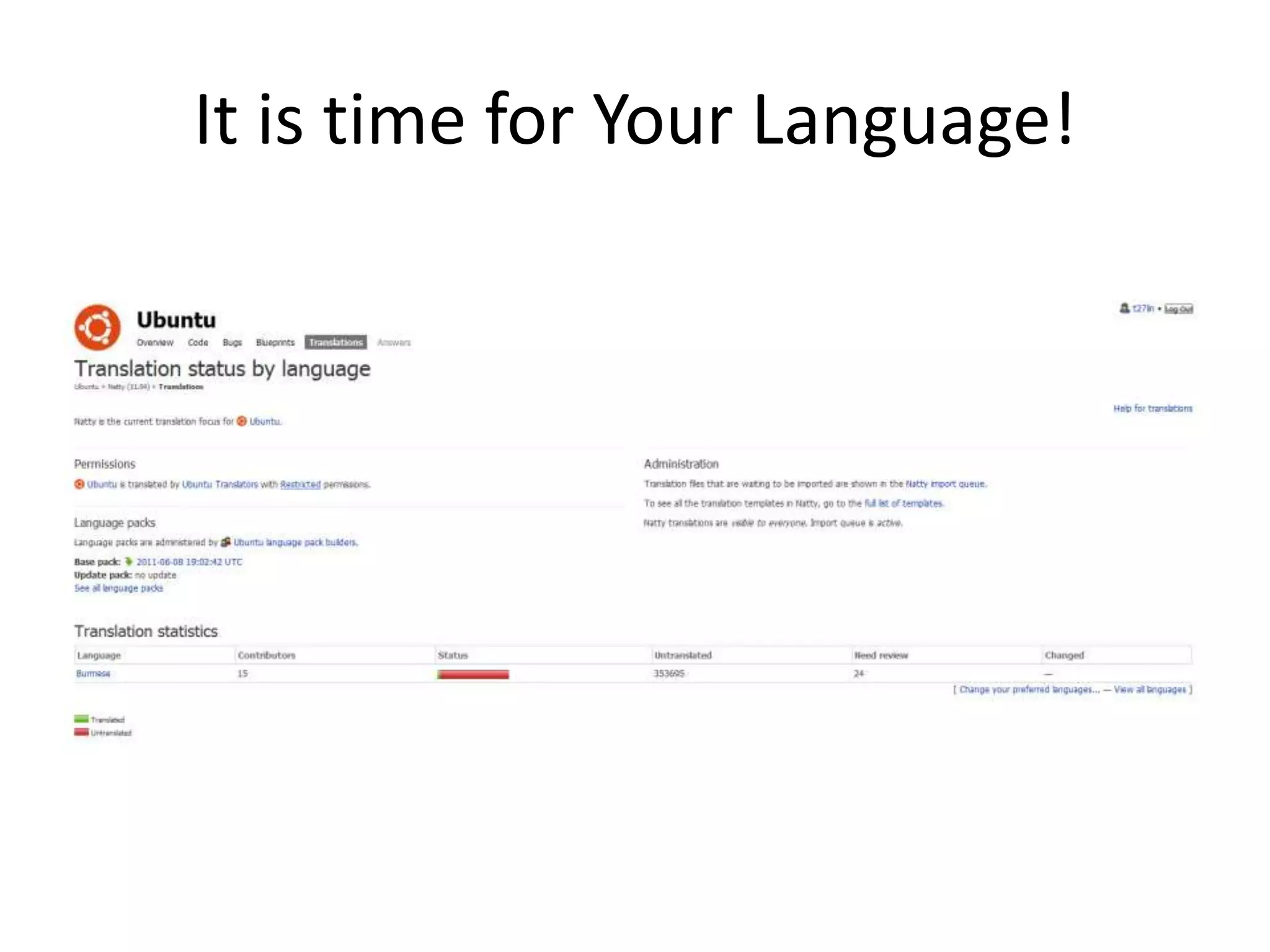 It is time for Your Language!
 