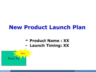 New Product Launch Plan

                  - Product Name : XX
                  - Launch Timing: XX
            New

Prod. Pic
 