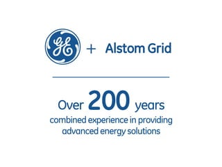 combinedexperiencein providing
advancedenergysolutions
Over 200 years
Alstom Grid
 