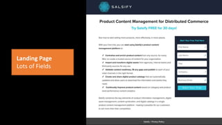 Landing Page
Lots of Fields
 