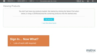 Sign In… Now What?
• Lots of work still required
 