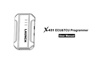 ECU&TCU Programmer
User Manual
 