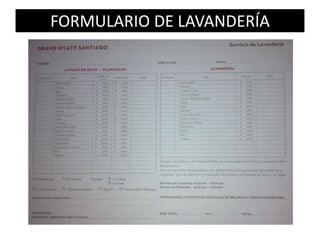 FORMULARIO DE LAVANDERÍA
 