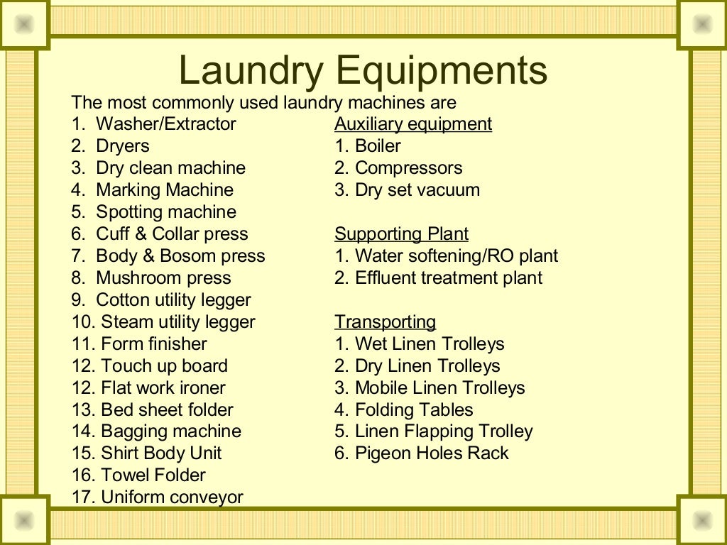Laundry an housekeeper perspective