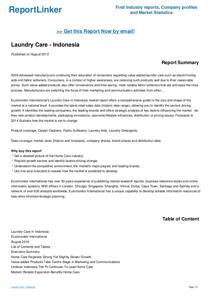 Indonesia Home Care Market