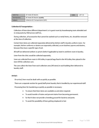 Laundry Manual Part 2 (SOP) | PDF