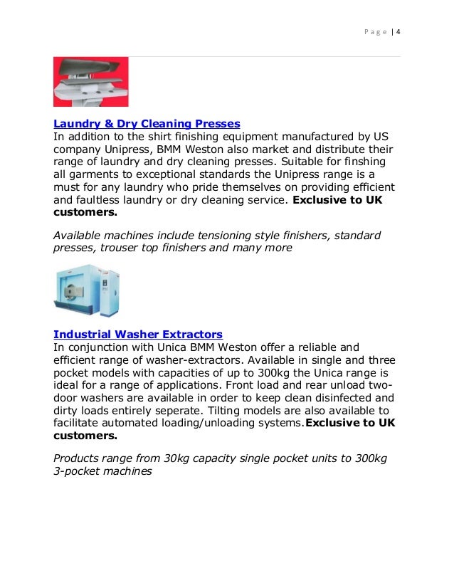 Laundry equipment notes