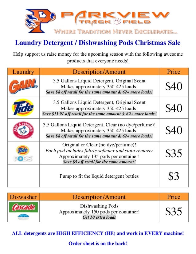 Laundry fundraiser comp