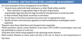 Linen Rinse Method Infection Control LAUNDRY MANAGEMENT PPT(G5).pptx for hopsital setting in Public | PPTX