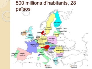 500 millions d’habitants, 28
països
 