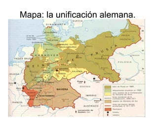 Mapa: la unificación alemana.
 
