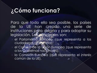 La Unión Europea power point | PPT