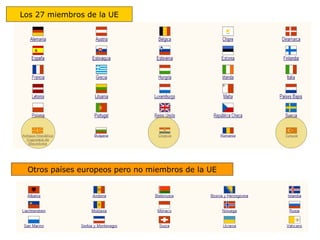 Los 27 miembros de la UE Otros países europeos pero no miembros de la UE 