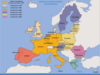 MAPA DE LA ÚNION EUROPEA
     (ACTUALMENTE)
 