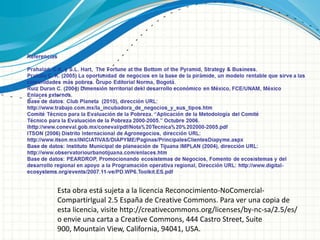 Esta obra está sujeta a la licencia Reconocimiento-NoComercial-
CompartirIgual 2.5 España de Creative Commons. Para ver una copia de
esta licencia, visite http://creativecommons.org/licenses/by-nc-sa/2.5/es/
o envie una carta a Creative Commons, 444 Castro Street, Suite
900, Mountain View, California, 94041, USA.
 