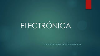 ELECTRÓNICA
LAURA KATHERIN PAREDES MIRANDA

 