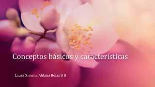 Conceptos básicos y características
Laura Ximena Aldana Rojas 8 B
 