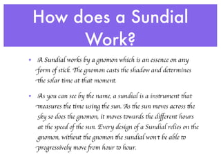Laura and Dom Sundial Presentaion | KEY