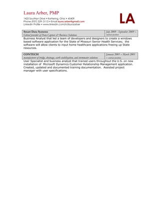 Communicated project updates to all stakeholders Implemented post-project discussions (post-mortems) on all significant projects<br />Accomplishments<br />Performed quality assurance reviews on all client projects resulting in improved customer satisfaction, project savings, reduction in process times and less rework <br />Managed cross-functional teams that included account representatives and creative staff, implemented kick-off and post project meetings, which reduced future project costs<br />Other Duties <br />Created and implemented new business strategies and defined the agency’s sales processes leading to additional sales and ongoing work