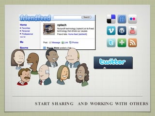 START SHARING  AND WORKING WITH OTHERS 