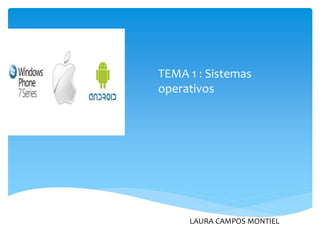 TEMA 1 : Sistemas
operativos
LAURA CAMPOS MONTIEL
 