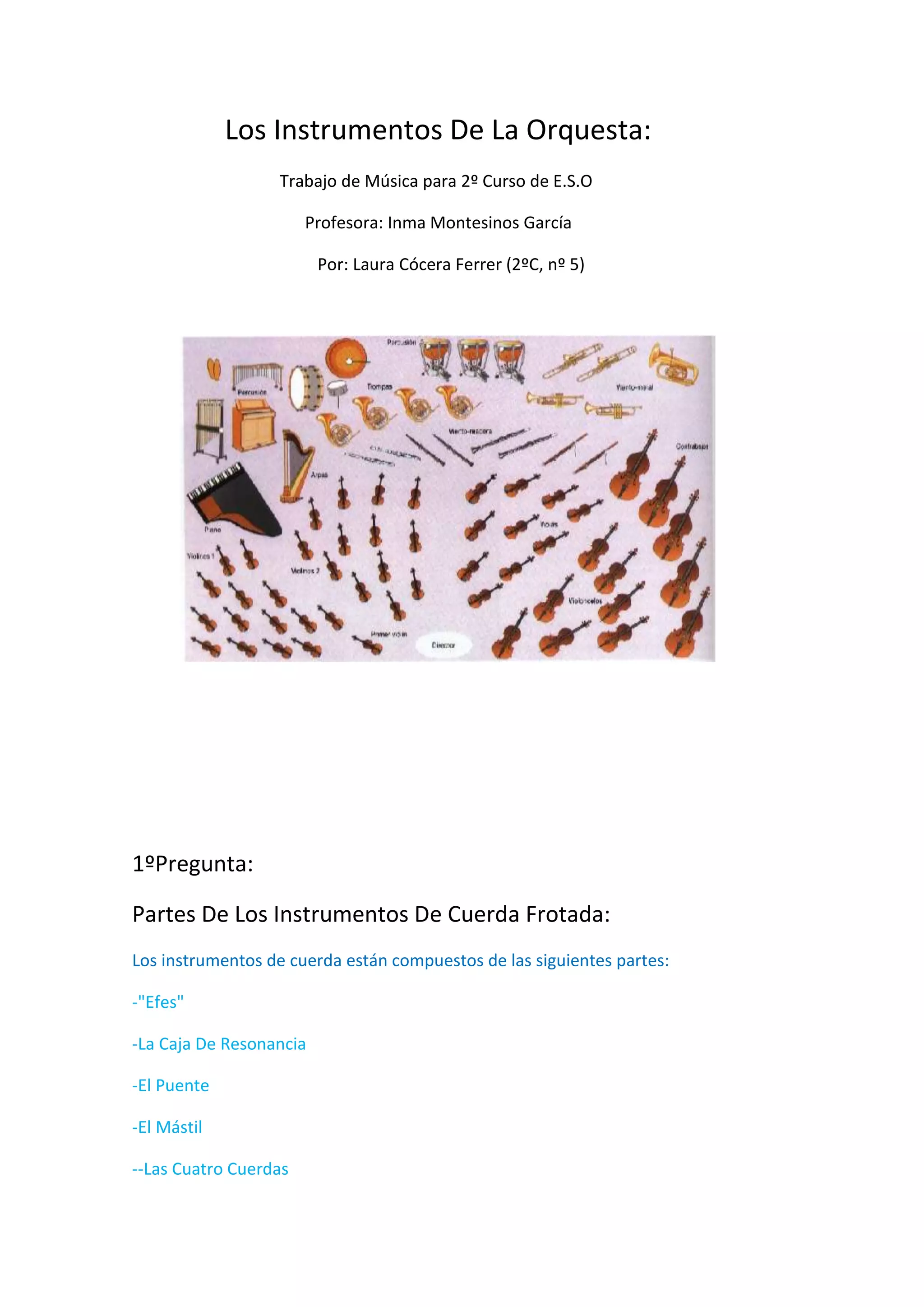 Los Instrumentos de la Orquesta | PDF