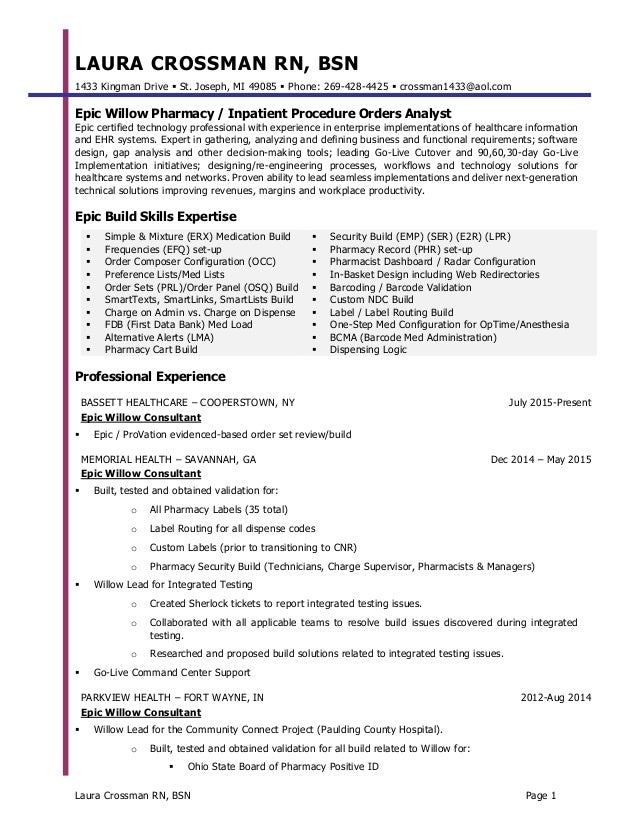 rn bsn resume