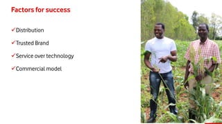 Factors for success
Distribution
Trusted Brand
Service over technology
Commercial model
 