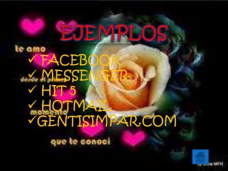  FACEBOOK
 MESSENGER
 HIT 5
 HOTMAIL
GENTISIMPAR.COM
 