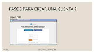 PASOS PARA CREAR UNA CUENTA ?
◦ PRIMER PASO
11/04/2016 SOMOS LICENAL LA ECXELENCIA EL IDEAL
 