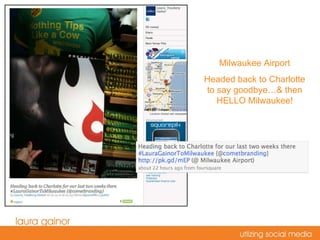 Milwaukee Airport Headed back to Charlotte to say goodbye& then HELLO Milwaukee! 