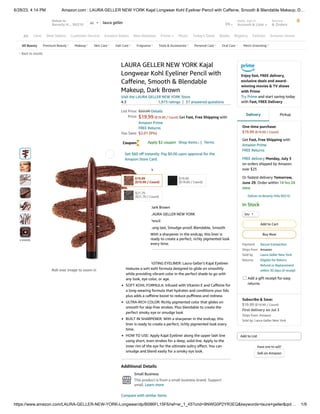 LAURA GELLER NEW YORK Kajal Longwear Kohl Eyeliner Pencil with Caffeine, Smooth & Blendable Makeup, Dark Brown.pdf
